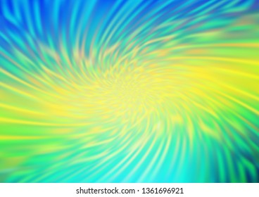 Light Blue, Yellow vector blurred shine abstract background. Creative illustration in halftone style with gradient. The background for your creative designs.