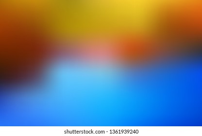 Light Blue, Yellow vector blurred shine abstract template. Colorful abstract illustration with gradient. Background for designs.