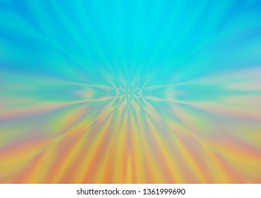 Light Blue, Yellow vector blurred bright pattern. A completely new color illustration in a bokeh style. A new texture for your design.