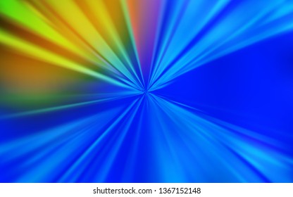 Light Blue, Yellow vector blurred shine abstract template. Glitter abstract illustration with gradient design. Background for designs.