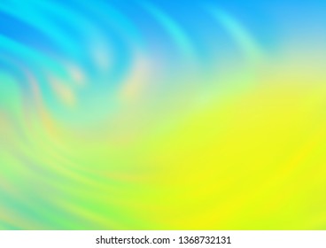 Light Blue, Yellow vector blurred shine abstract template. Colorful abstract illustration with gradient. Brand new design for your business.