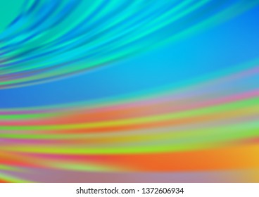 Light Blue, Yellow vector blurred bright template. A completely new color illustration in a bokeh style. A completely new design for your business.