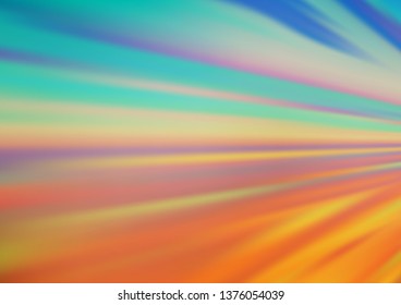 Light Blue, Yellow vector blurred shine abstract background. A completely new color illustration in a bokeh style. The background for your creative designs.