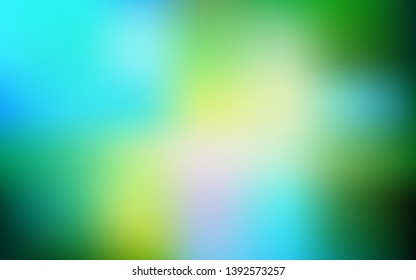 Light Blue, Yellow vector blurred shine abstract background. A completely new colored illustration in blur style. New style for your business design.