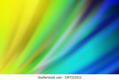 Light Blue, Yellow vector blurred bright texture. Creative illustration in halftone style with gradient. New design for your business.
