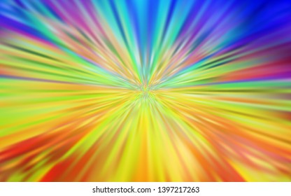 Light Blue, Yellow vector blurred shine abstract template. Creative illustration in halftone style with gradient. Completely new design for your business.
