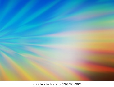 Light Blue, Yellow vector blurred shine abstract template. Shining colorful illustration in a Brand new style. The blurred design can be used for your web site.
