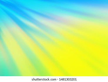 Light Blue, Yellow vector blurred and colored background. Creative illustration in halftone style with gradient. The template for backgrounds of cell phones.