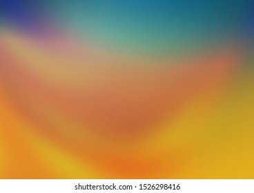 Light Blue, Yellow vector blurred shine abstract template. An elegant bright illustration with gradient. The background for your creative designs.