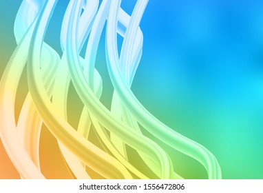 Light Blue, Yellow vector blurred pattern. Creative illustration in halftone style with gradient. New style design for your brand book.