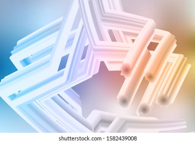 Light Blue, Yellow vector blurred bright texture. Creative illustration in halftone style with gradient. New style design for your brand book.