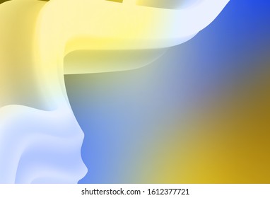 Light Blue, Yellow vector blurred and colored pattern. An elegant bright illustration with gradient. Background for designs.