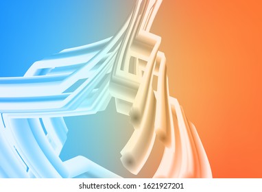 Light Blue, Yellow vector blurred shine abstract template. Abstract colorful illustration with gradient. New way of your design.
