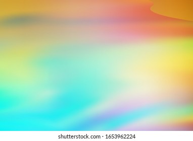 Azul claro, vector amarillo, patrón brillante difuminado. Ilustración abstracta brillante con diseño degradado. Nuevo diseño de estilo para su libro de marca.