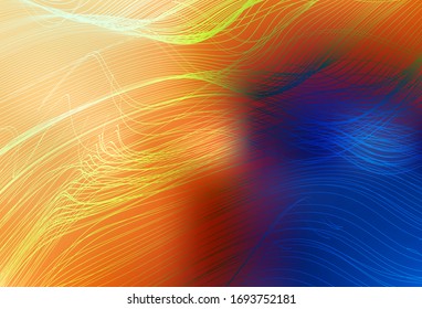 Azul claro, Rama borrosa vectorial amarillo. Una ilustración de color completamente nueva en un estilo borroso. Nuevo estilo para el diseño de su negocio.