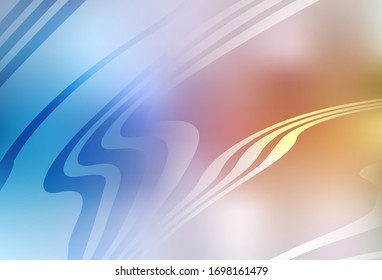 Hellblau, Gelbe Vektorillustration unscharfer, abstrakter Hintergrund. Abstrakte farbige Illustration mit Farbverlauf. Komplett neues Design für Ihr Unternehmen.