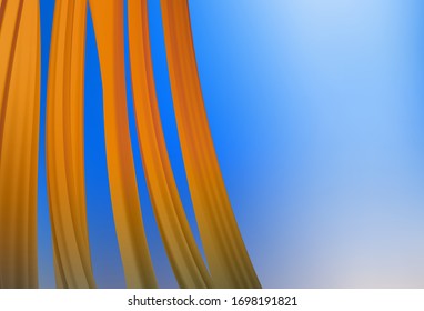 Azul claro, Rama borrosa vectorial amarillo. Una elegante ilustración brillante con gradiente. Nueva forma de tu diseño.