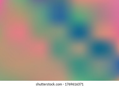 Azul claro, amarillo vectorial borroso brillante plantilla abstracta. Ilustración creativa en estilo de semitono con gradiente. Fondo para un teléfono móvil.
