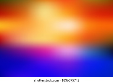 Azul claro, fondo borroso del vector amarillo. Ilustración colorida en estilo abstracto con gradiente. Marco elegante para un libro de marca.