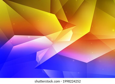 Light Blue, Yellow vector Blurred bubbles on abstract background with colorful gradient. Glitter abstract illustration with blurred drops of rain. Modern template for landing page.