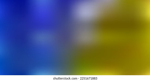 Diseño nítido de vectores amarillo y azul claro. Ilustración de color abstracta en estilo borroso con gradiente. Fondo de escritorio para tus aplicaciones web.