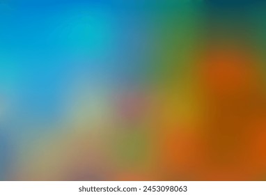 Light Blue, Yellow vector blurred bright pattern. Creative illustration in halftone style with gradient. Elegant cover for a brand book.