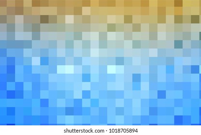 Light Blue, Yellow vector blurry rectangular background. Geometric background in square style with gradient. The pattern can be used for brand-new background.