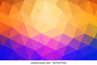 Light Blue, Yellow vector blurry triangle template. Creative geometric illustration in Origami style with gradient. That pattern can be used as a part of a brand book.