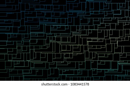 Light Blue, Yellow vector blurry rectangular background. Geometric background in square style with gradient. The pattern can be used for brand-new background.