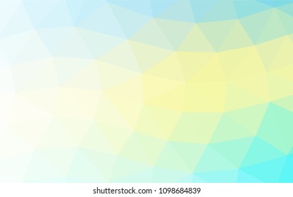 Light Blue, Yellow vector blurry triangle background. A sample with polygonal shapes. Triangular pattern for your business design.