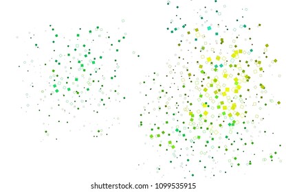 Light Blue, Yellow vector blurry rectangular background. Geometric background in square style with gradient. The pattern can be used for brand-new background.