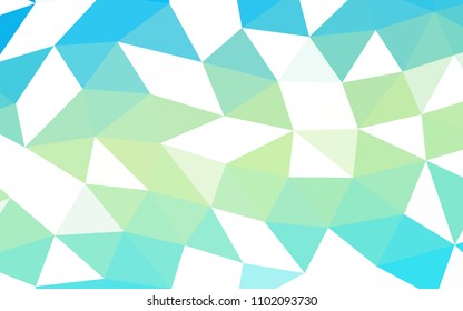 Light Blue, Yellow vector blurry hexagon blurry triangle. Creative illustration in halftone style with gradient. A completely new design for your business.