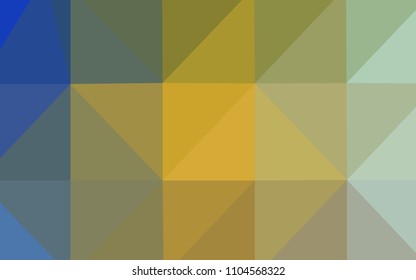 Light Blue, Yellow vector blurry triangle texture. Geometric illustration in Origami style with gradient.  Brand-new design for your business.