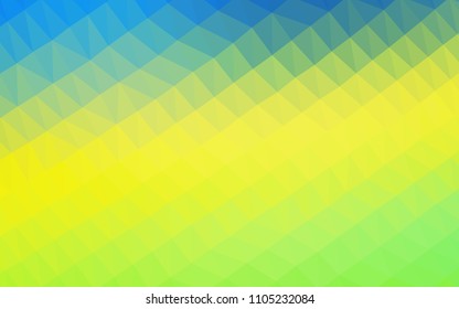 Light Blue, Yellow vector blurry hexagon texture. Shining illustration, which consist of triangles. The textured pattern can be used for background.