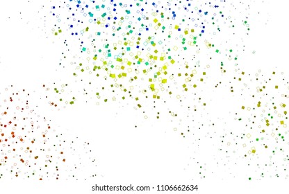 Light Blue, Yellow vector blurry rectangular background. Geometric background in square style with gradient. The pattern can be used for brand-new background.