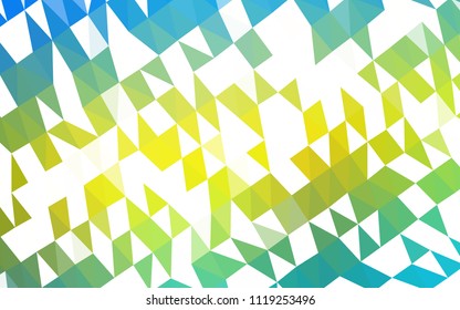 Light Blue, Yellow vector blurry hexagon template. Modern geometrical abstract illustration with gradient. A completely new template for your business design.