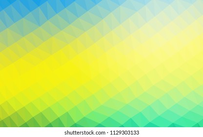 Light Blue, Yellow vector blurry hexagon template. Glitter abstract illustration with an elegant design. Brand new style for your business design.