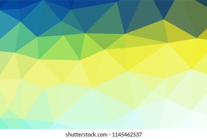 Light Blue, Yellow vector blurry hexagon pattern. Creative geometric illustration in Origami style with gradient. A completely new design for your business.