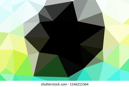Light Blue, Yellow vector blurry hexagon template. Colorful abstract illustration with gradient. A completely new template for your business design.
