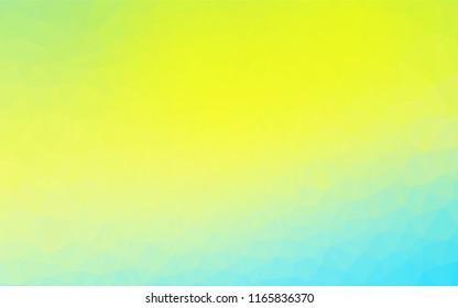 Light Blue, Yellow vector blurry hexagon pattern. A sample with polygonal shapes. A completely new template for your business design.