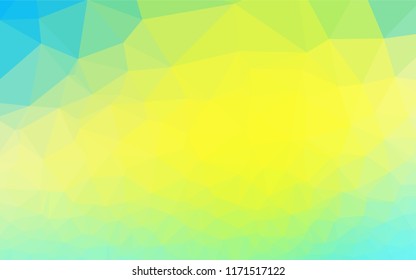 Light Blue, Yellow vector blurry hexagon texture. A sample with polygonal shapes. Brand new design for your business.