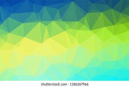 Light Blue, Yellow vector blurry hexagon pattern. Creative geometric illustration in Origami style with gradient. Brand new style for your business design.