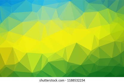 Light Blue, Yellow vector blurry hexagon pattern. Shining colored illustration in a Brand new style. The best triangular design for your business.
