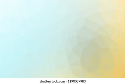 Light Blue, Yellow vector blurry hexagon texture. A sample with polygonal shapes. Brand new style for your business design.