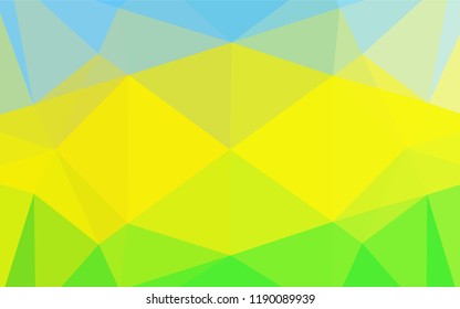 Light Blue, Yellow vector blurry hexagon texture. Geometric illustration in Origami style with gradient.  The elegant pattern can be used as part of a brand book.