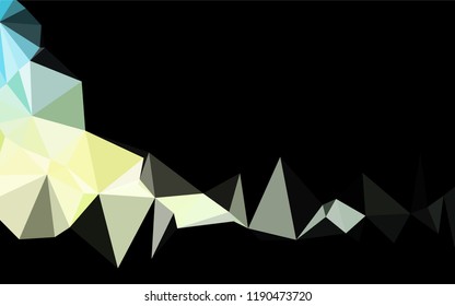 Light Blue, Yellow vector blurry hexagon pattern. Creative illustration in halftone style with gradient. The polygonal design can be used for your web site.