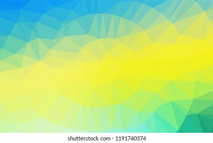 Light Blue, Yellow vector blurry hexagon pattern. Colorful illustration in abstract style with gradient. Brand new design for your business.