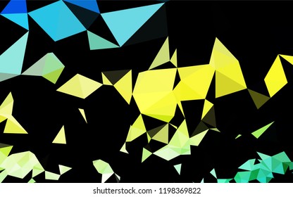 Light Blue, Yellow vector blurry hexagon pattern. A vague abstract illustration with gradient. Brand new style for your business design.
