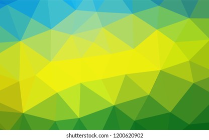 Light Blue, Yellow vector blurry hexagon texture. A completely new color illustration in a vague style. Triangular pattern for your business design.