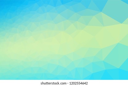 Light Blue, Yellow vector blurry hexagon texture. An elegant bright illustration with gradient. Triangular pattern for your business design.